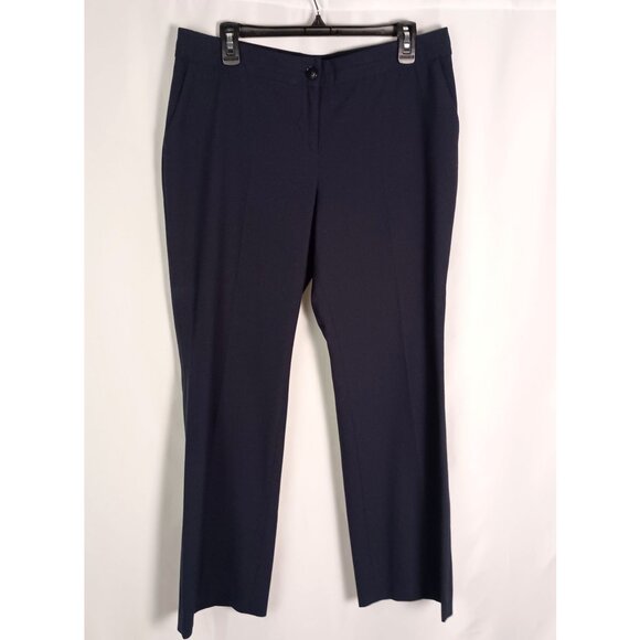 Talbots Petite Blue Dress Pants Size 12P Wide Leg Career Trousers Excellent - Picture 1 of 5